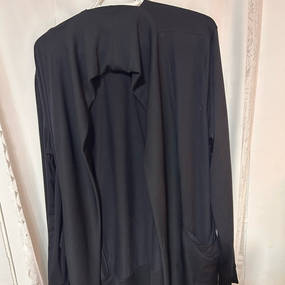 Balance Collection Black Cardigan size medium -hole for head to go through